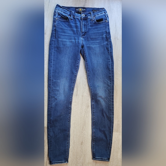 Lucky Jeans Brooke Legging Jeans size 2 Medium Wash Stretch Low / Mid Rise - Picture 4 of 5